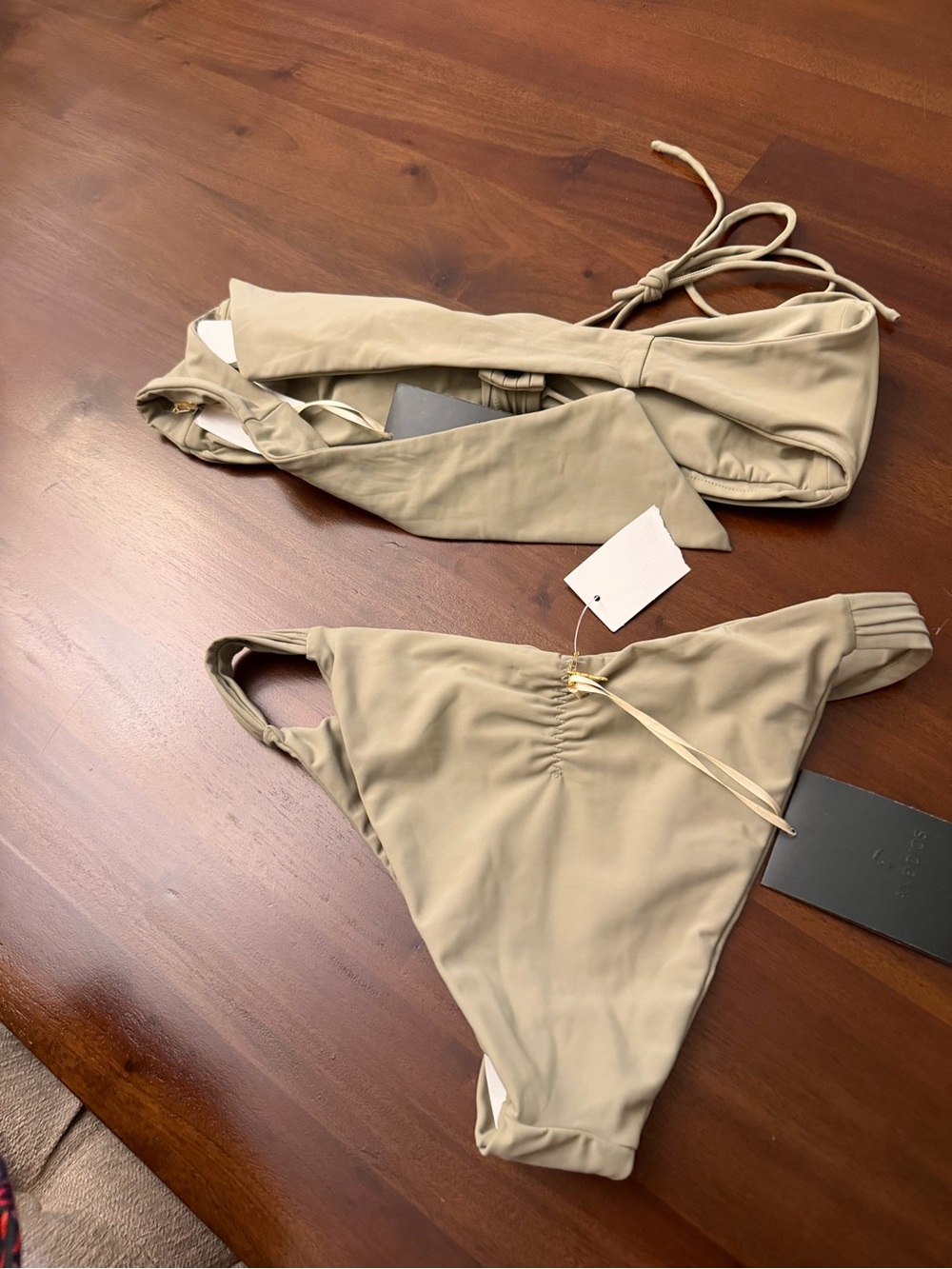 NWT Juan de Dios Tortuga Pleated Bikini Top - Picture 6 of 9